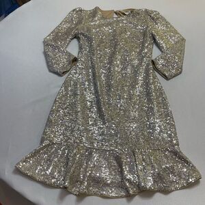 Ali & Jay Sparkle & Shine Silver Sequin Dress Size Medium